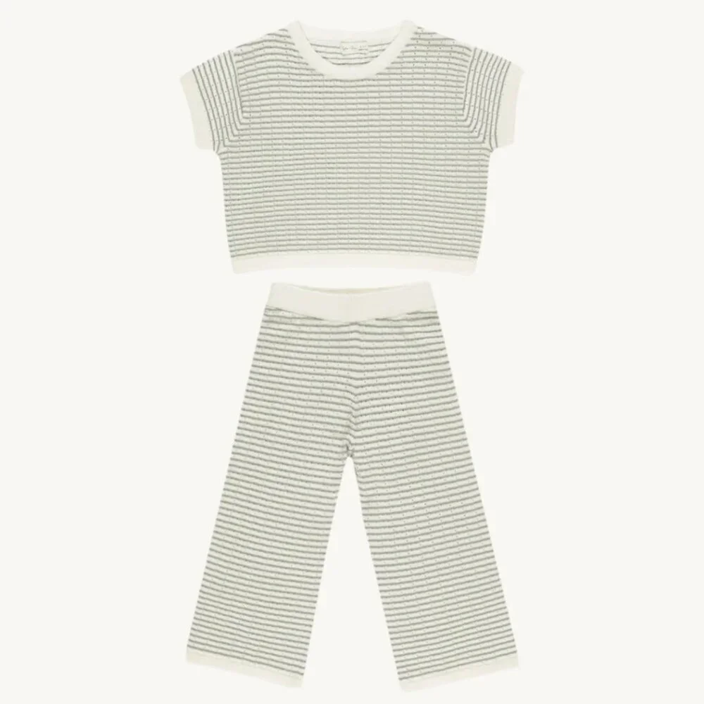 NWT - Rylee + Cru Sage Stripes Knit Set​​​
